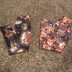 Bundle - 2 Cat Print Leggings
